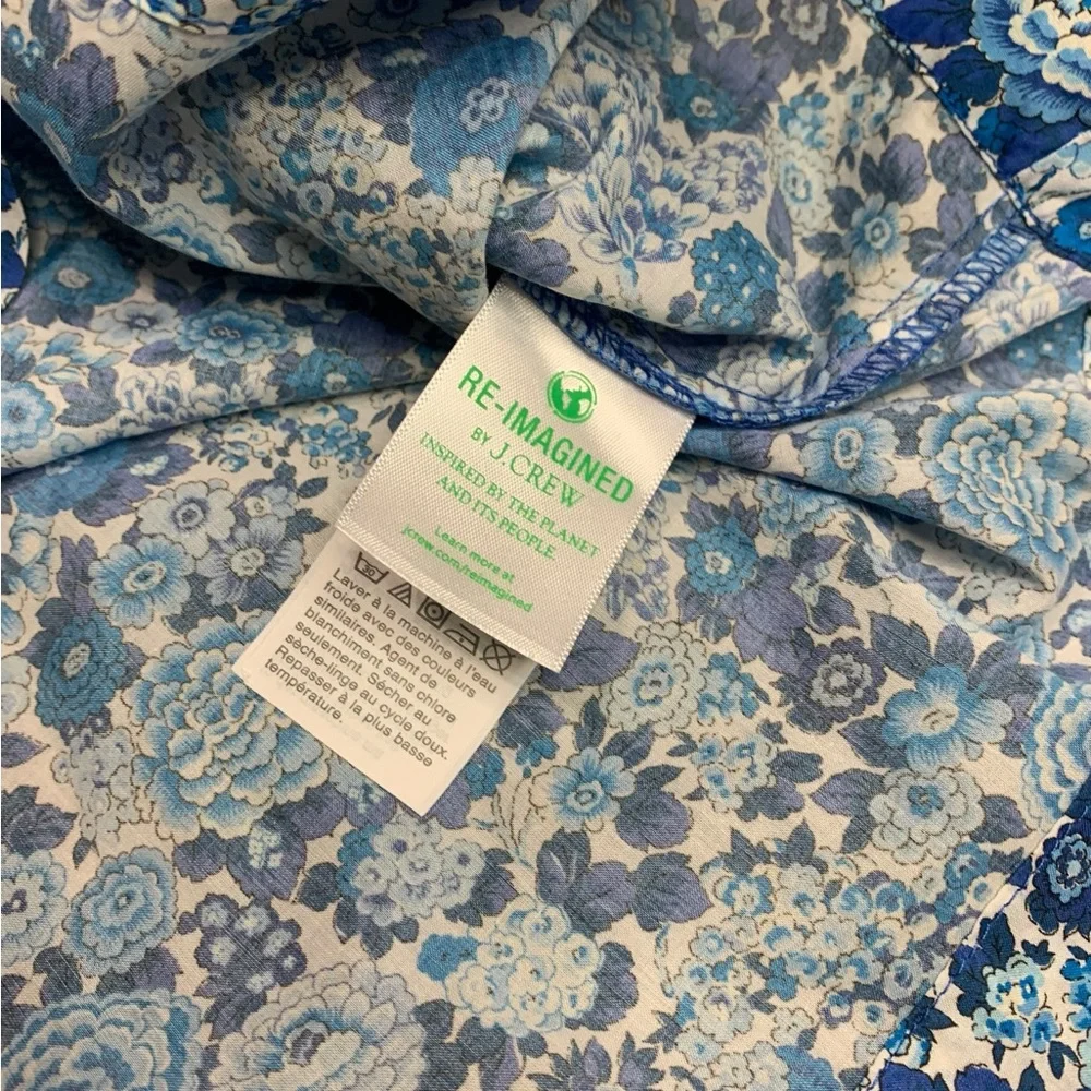 Smocked popover top in Liberty® Elysian Day floral size small
